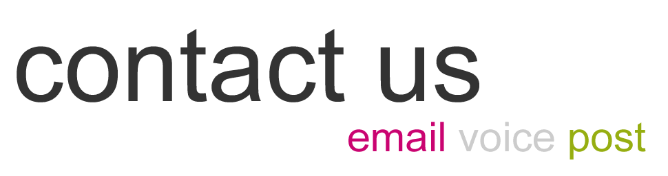 Contact our design team by email voice or post