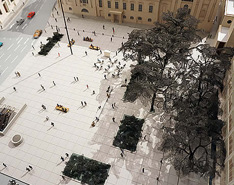Mies van der Rohe Public Square - Completely conserved and restored