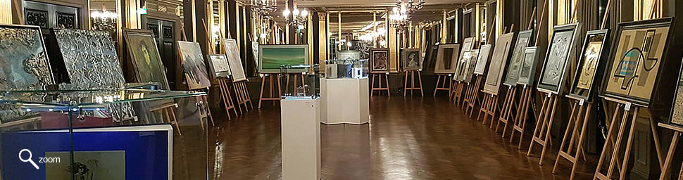 Exhibition designers for Persian Paintings Exhibition Cafe Royal London