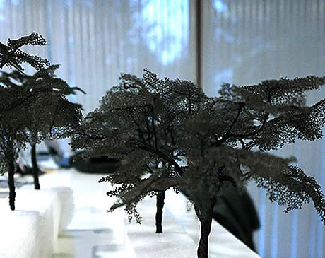 Mies van der Rohe - Mansion House Square Model Trees RIBA exhibition: 